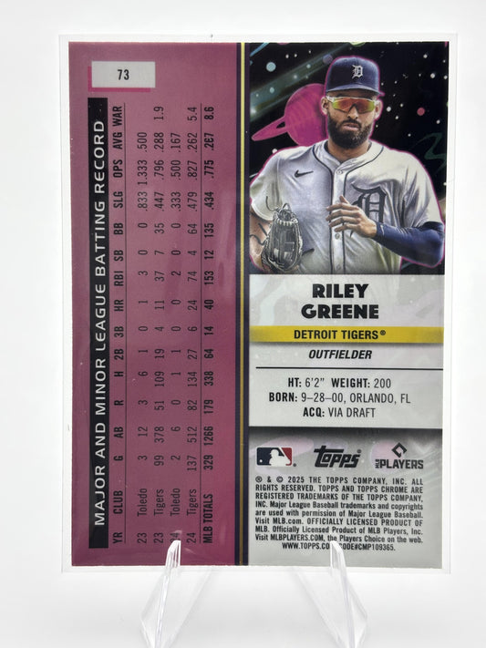 2025 Topps Chrome Cosmic #73 Riley Greene
