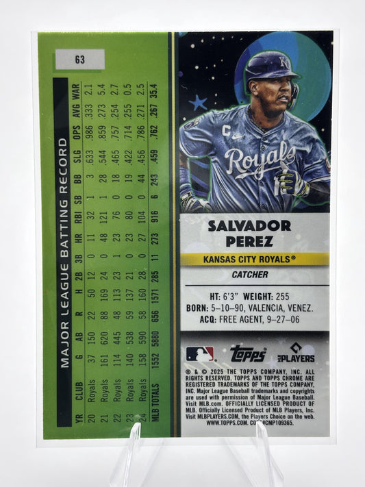 2025 Topps Chrome Cosmic #63 Salvador Perez