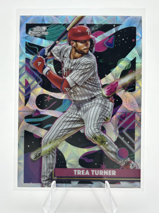 2025 Topps Chrome Cosmic #123 Trea Turner Nucleus Refractor