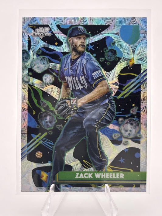 2025 Topps Chrome Cosmic #141 Zack Wheeler Nucleus Refractor