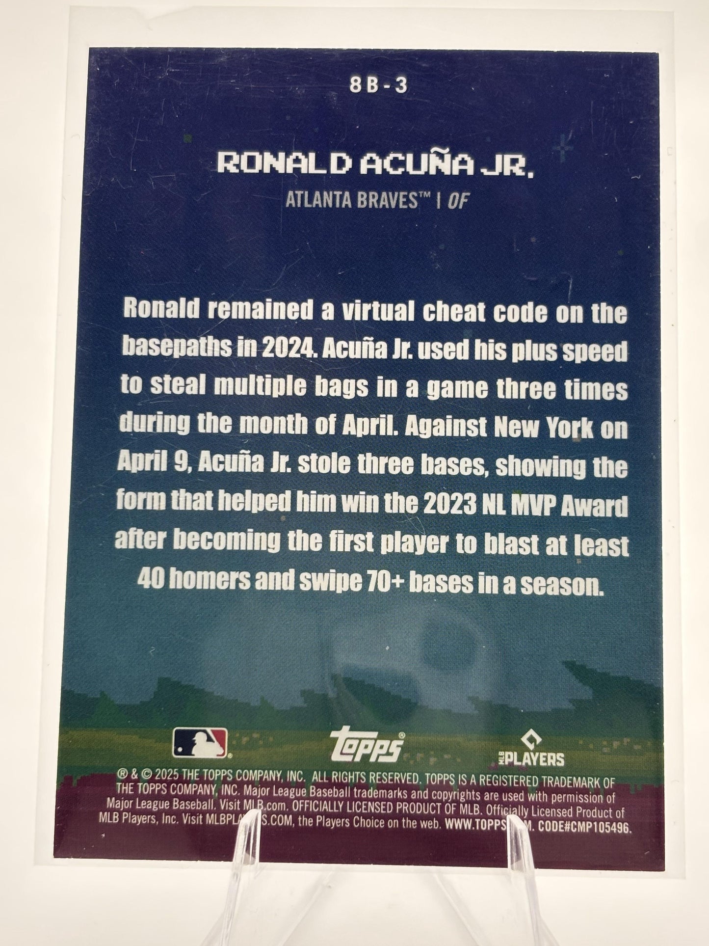 2025 Topps #8B-3 Ronald Acuña Jr. 8-Bit Ballers