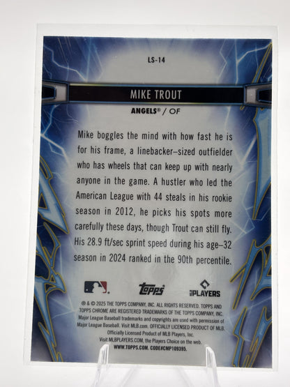 2025 Topps Chrome Cosmic #LS-14 Mike Trout Light Speed