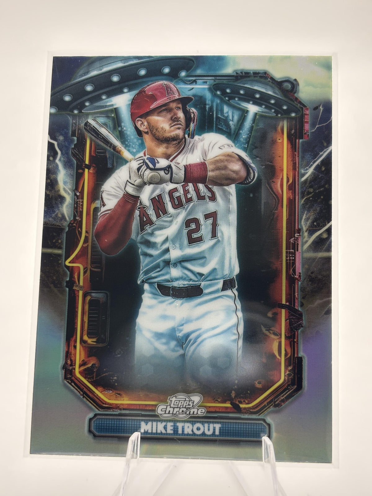 2025 Topps Chrome Cosmic #ET-18 Mike Trout Extraterrestrial Talent