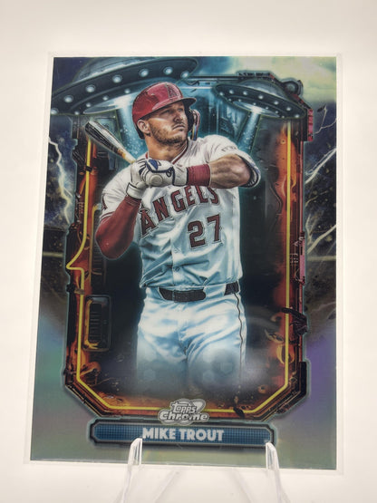 2025 Topps Chrome Cosmic #ET-18 Mike Trout Extraterrestrial Talent