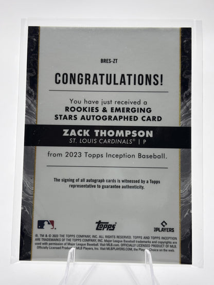 2023 Topps Inception #BRES-ZT Zack Thompson  #/50