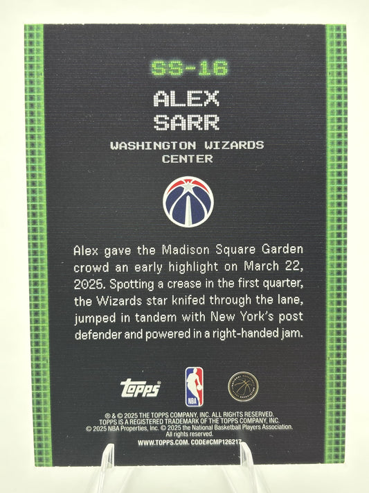2025-26 Topps #SS-16 Alex Sarr Scan and Slam