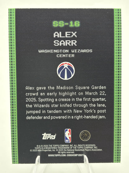 2025-26 Topps #SS-16 Alex Sarr Scan and Slam