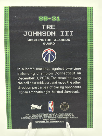 2025-26 Topps #SS-31 Tre Johnson III Scan and Slam
