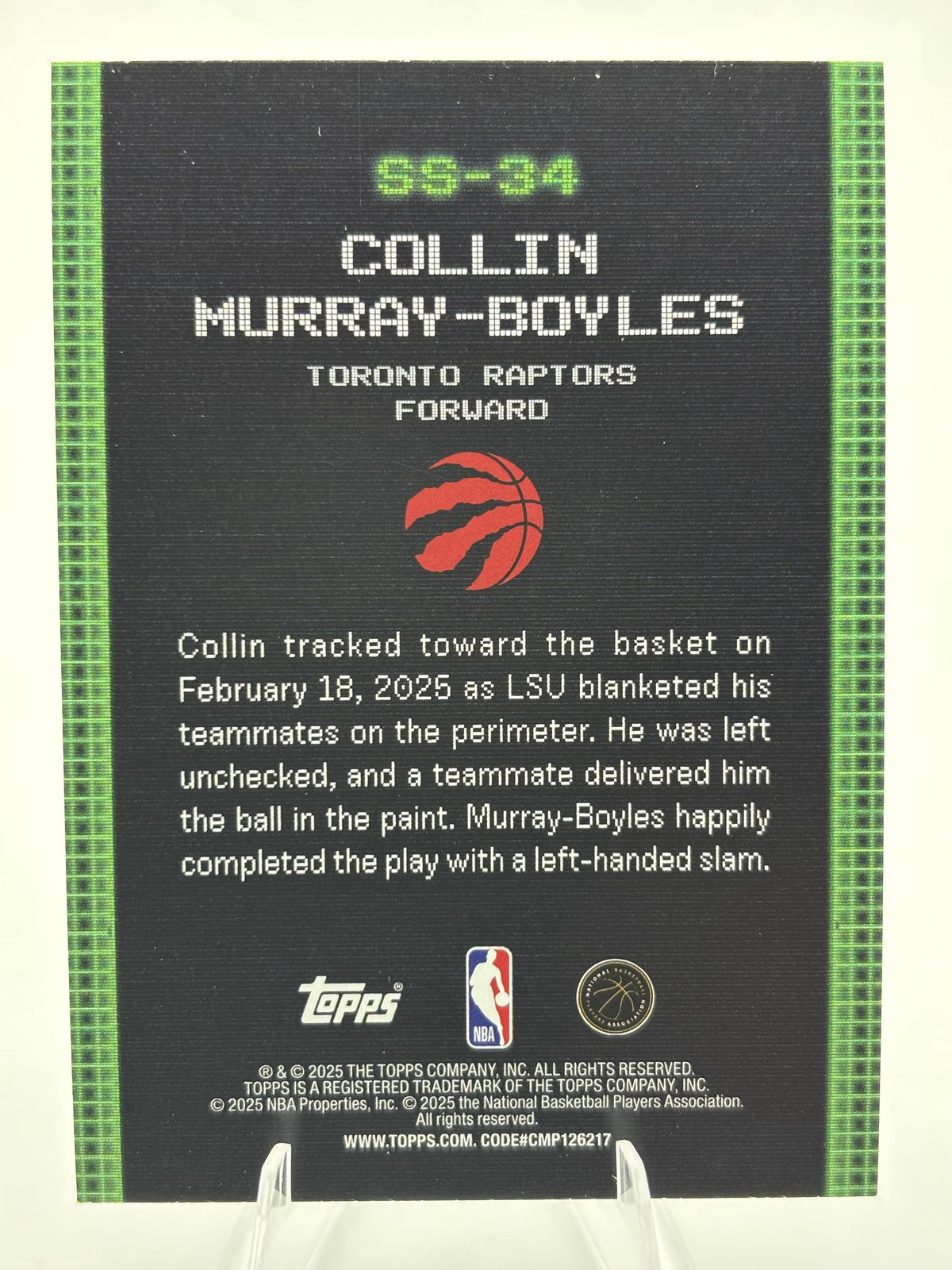 2025-26 Topps #SS-34 Collin Murray-Boyles Scan and Slam