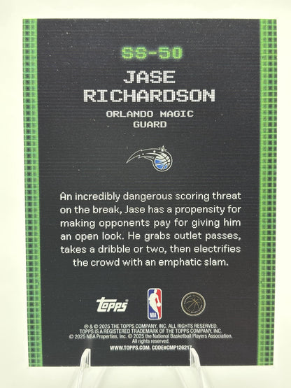 2025-26 Topps #SS-50 Jase Richardson Scan and Slam