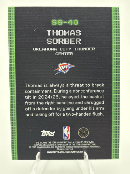 2025-26 Topps #SS-40 Thomas Sorber Scan and Slam