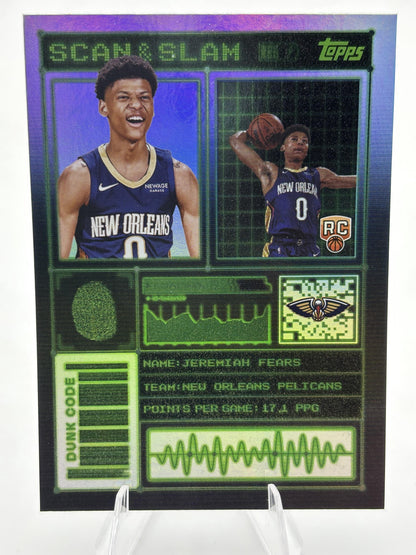 2025-26 Topps #SS-32 Jeremiah Fears Scan and Slam
