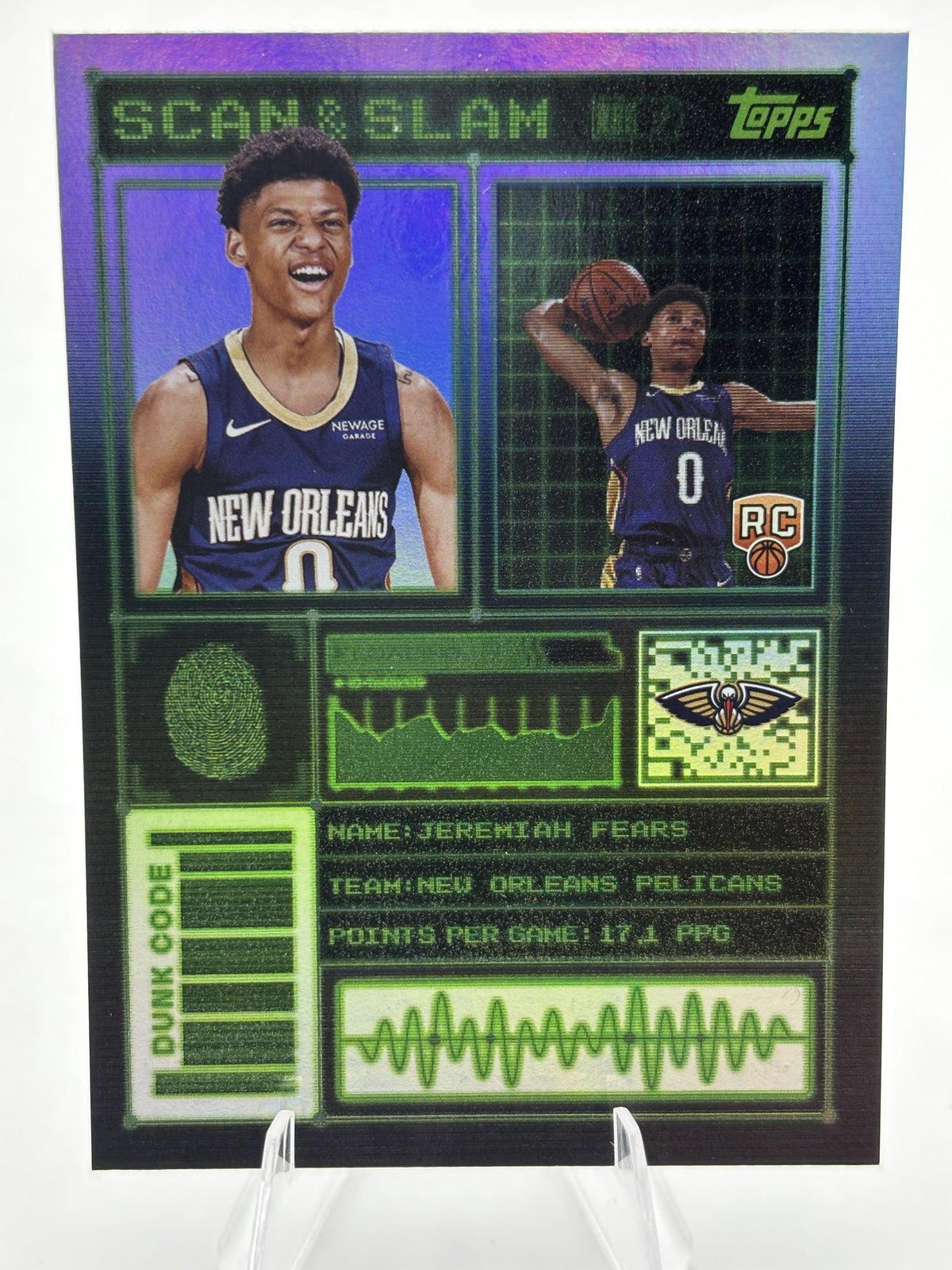 2025-26 Topps #SS-32 Jeremiah Fears Scan and Slam