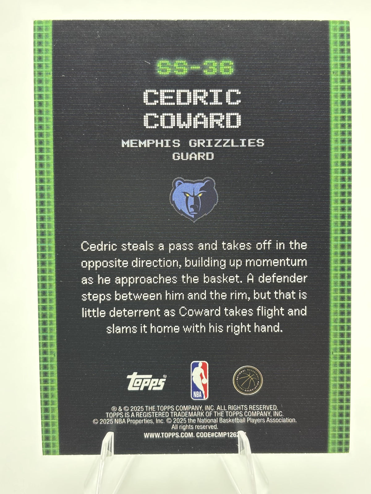 2025-26 Topps #SS-36 Cedric Coward Scan and Slam