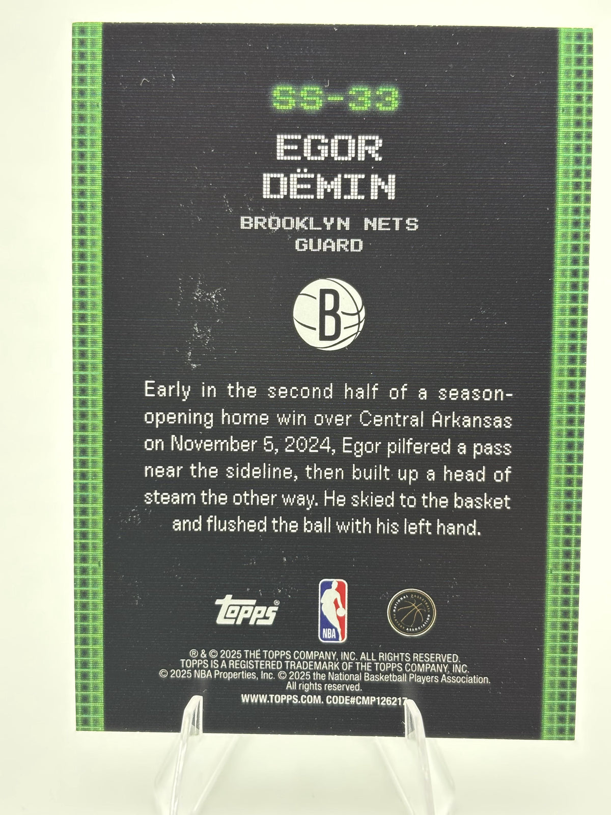 2025-26 Topps #SS-33 Egor Dёmin Scan and Slam