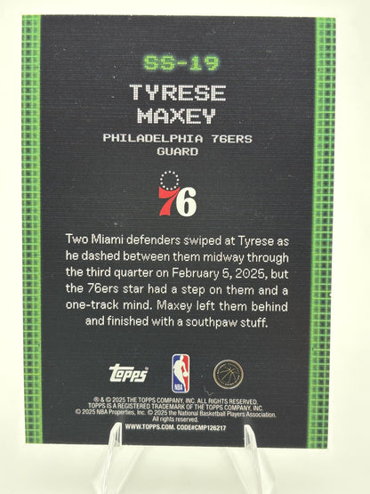 2025-26 Topps #SS-19 Tyrese Maxey Scan and Slam