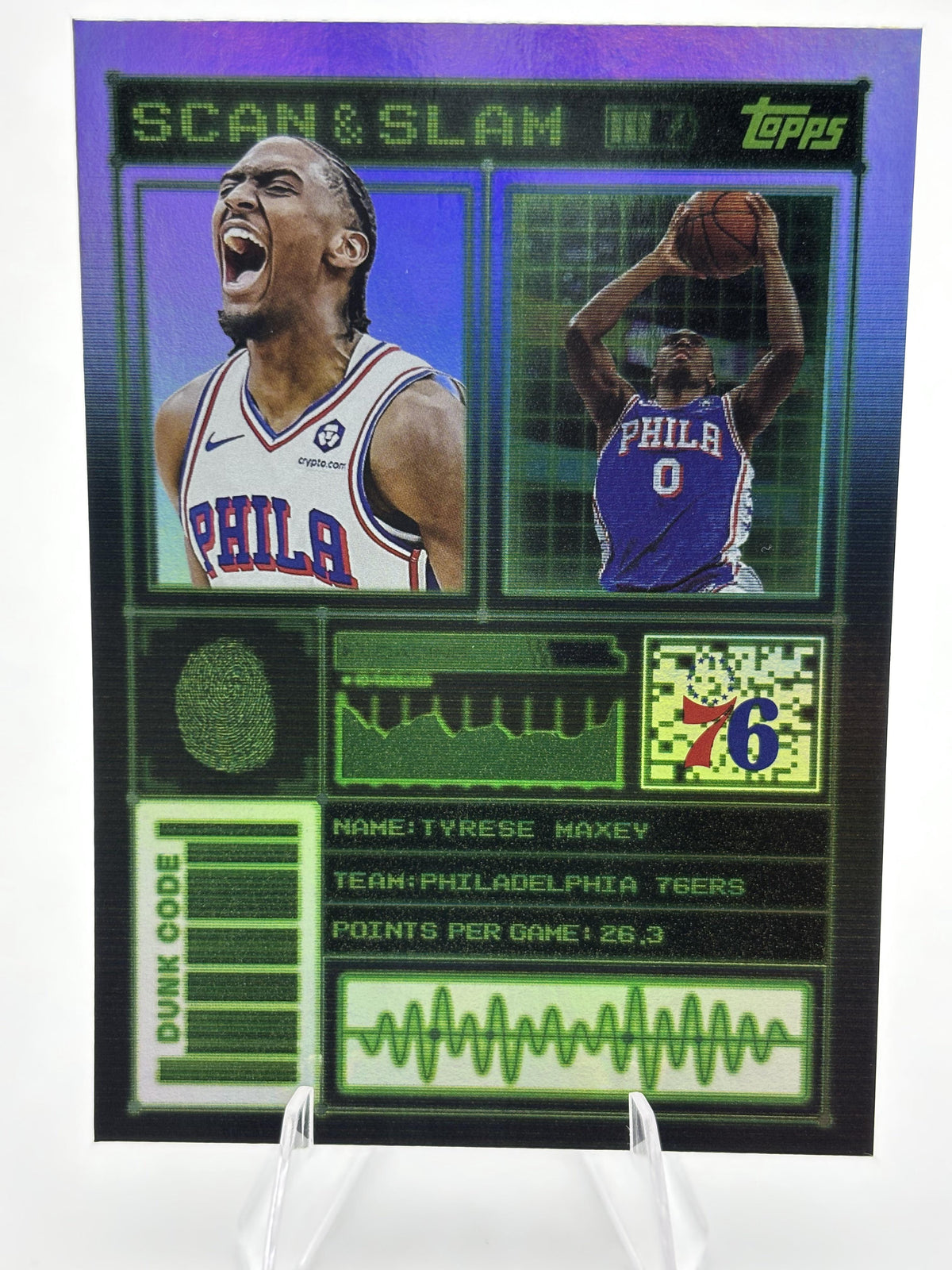 2025-26 Topps #SS-19 Tyrese Maxey Scan and Slam