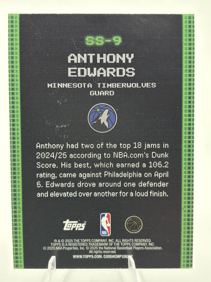 2025-26 Topps #SS-9 Anthony Edwards Scan and Slam