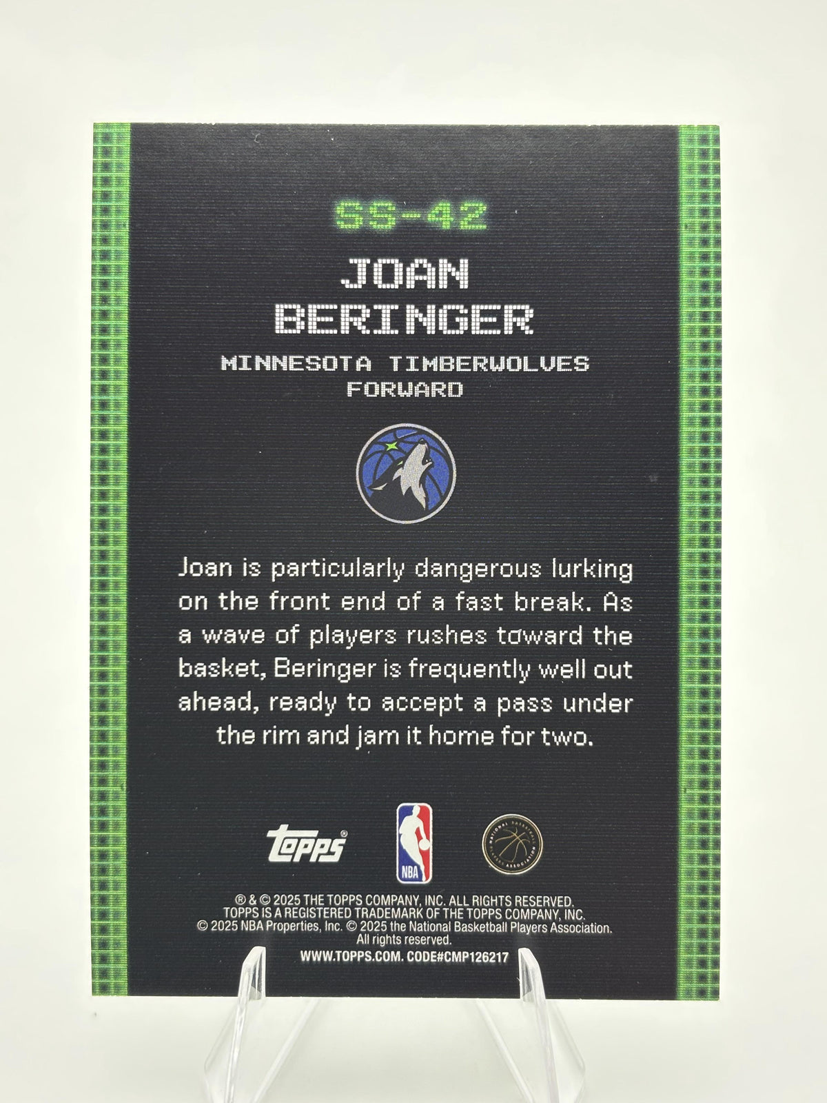2025-26 Topps #SS-42 Joan Beringer Scan and Slam