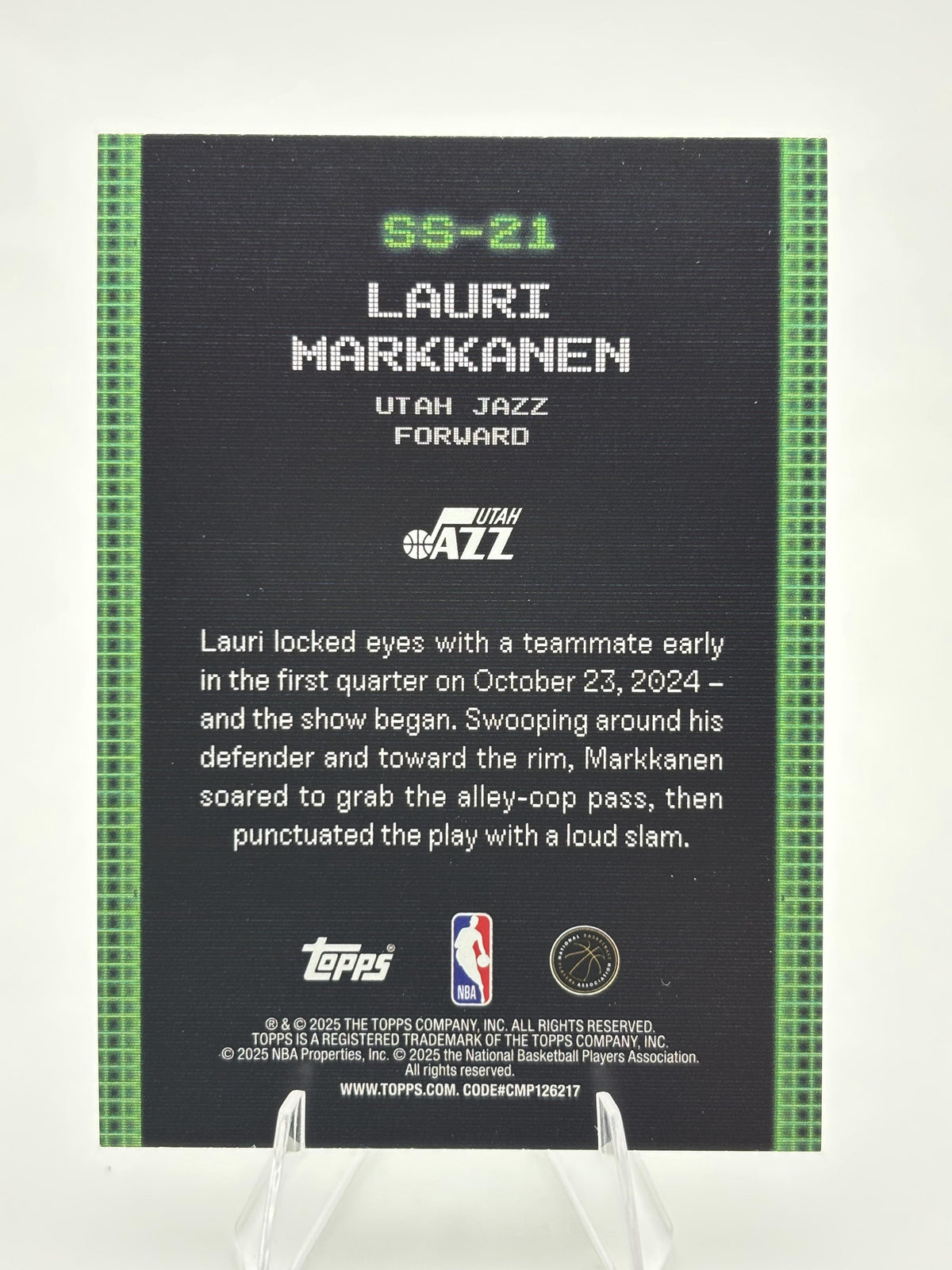 2025-26 Topps #SS-21 Lauri Markkanen Scan and Slam