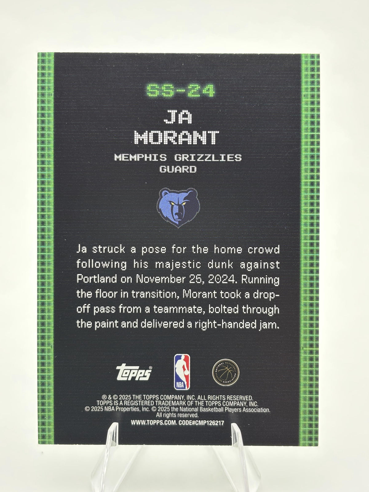 2025-26 Topps #SS-24 Ja Morant Scan and Slam