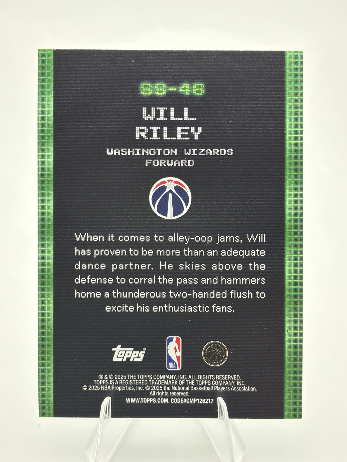 2025-26 Topps #SS-46 Will Riley Scan and Slam