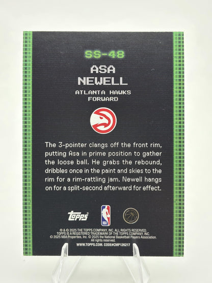 2025-26 Topps #SS-48 Asa Newell Scan and Slam