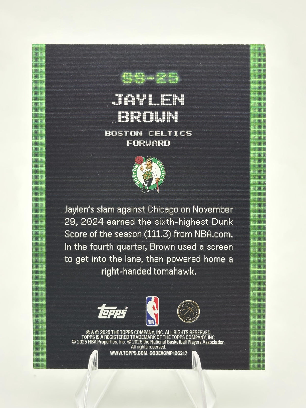 2025-26 Topps #SS-25 Jaylen Brown Scan and Slam