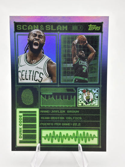 2025-26 Topps #SS-25 Jaylen Brown Scan and Slam