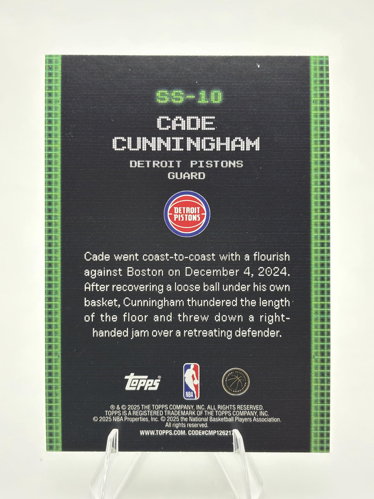 2025-26 Topps #SS-10 Cade Cunningham Scan and Slam