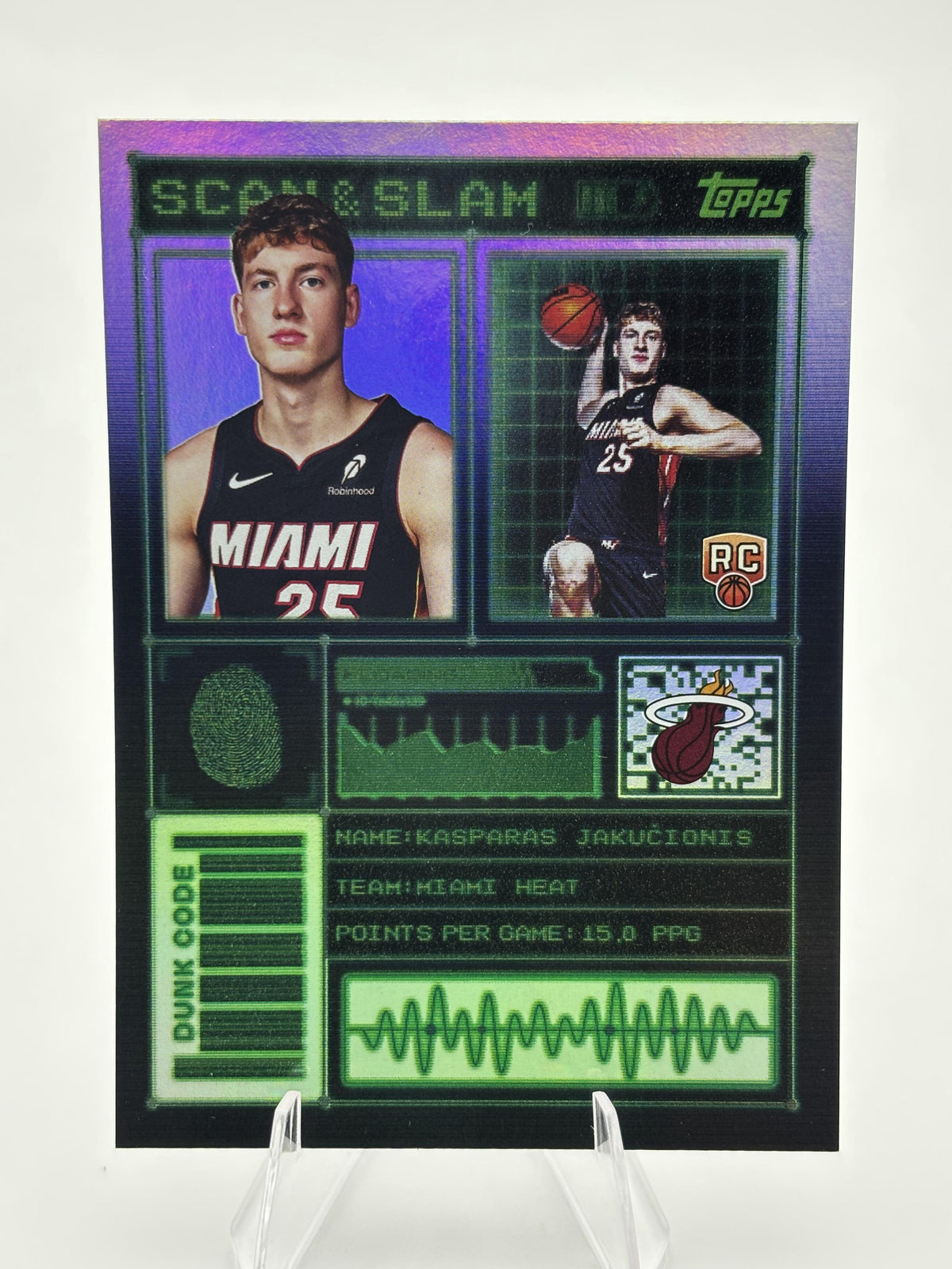 2025-26 Topps #SS-45 Kasparas Jakucionis Scan and Slam