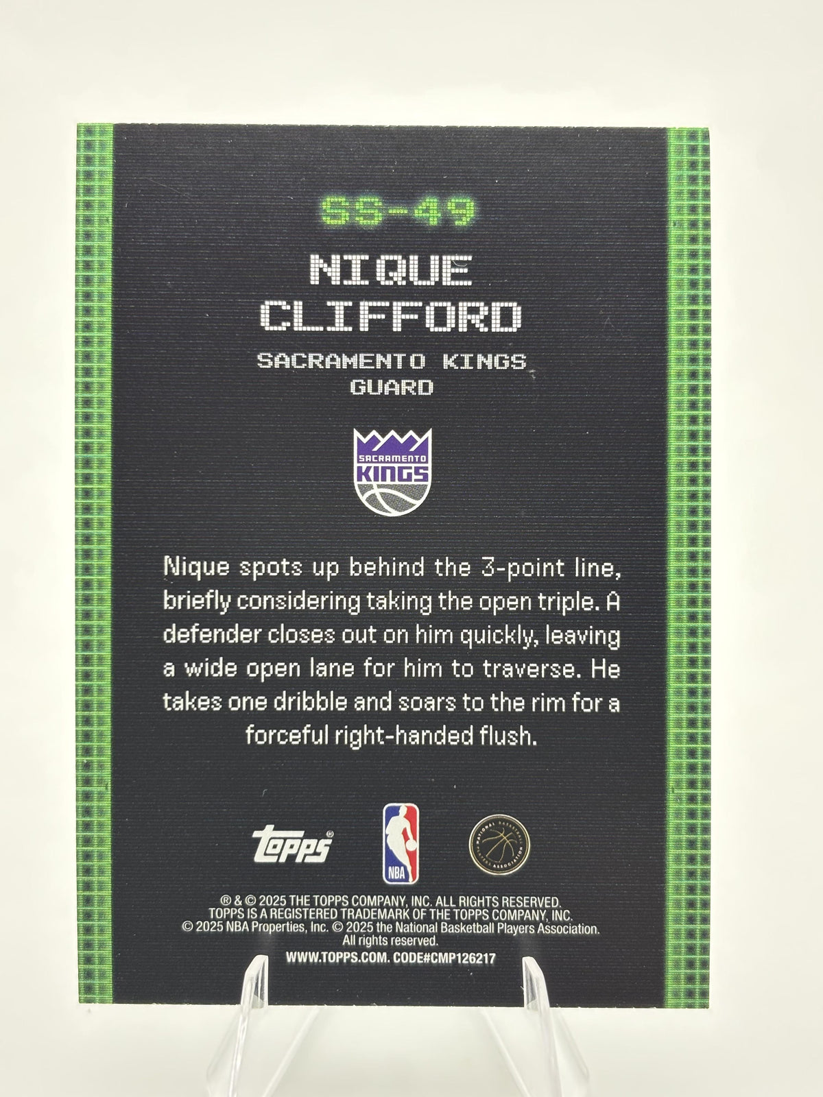 2025-26 Topps #SS-49 Nique Clifford Scan and Slam