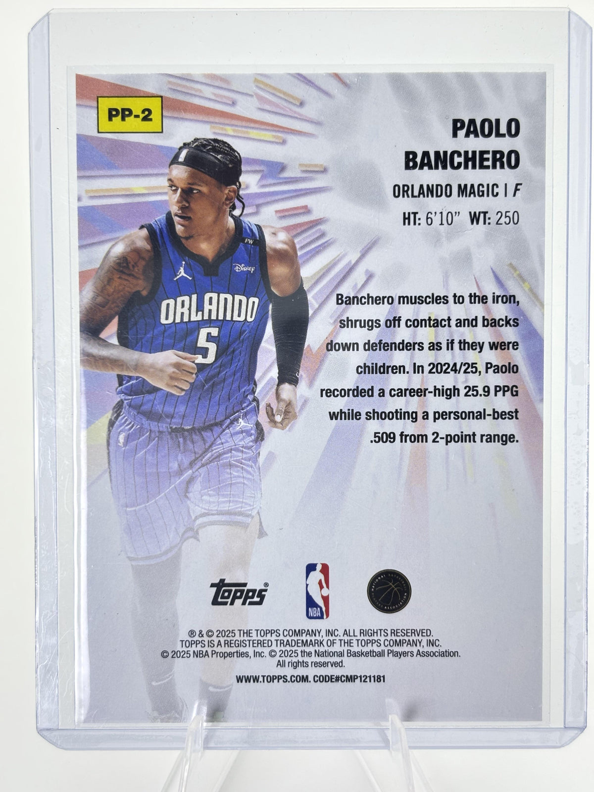 2025-26 Topps #PP-2 Paolo Banchero Power Players Holo Foil