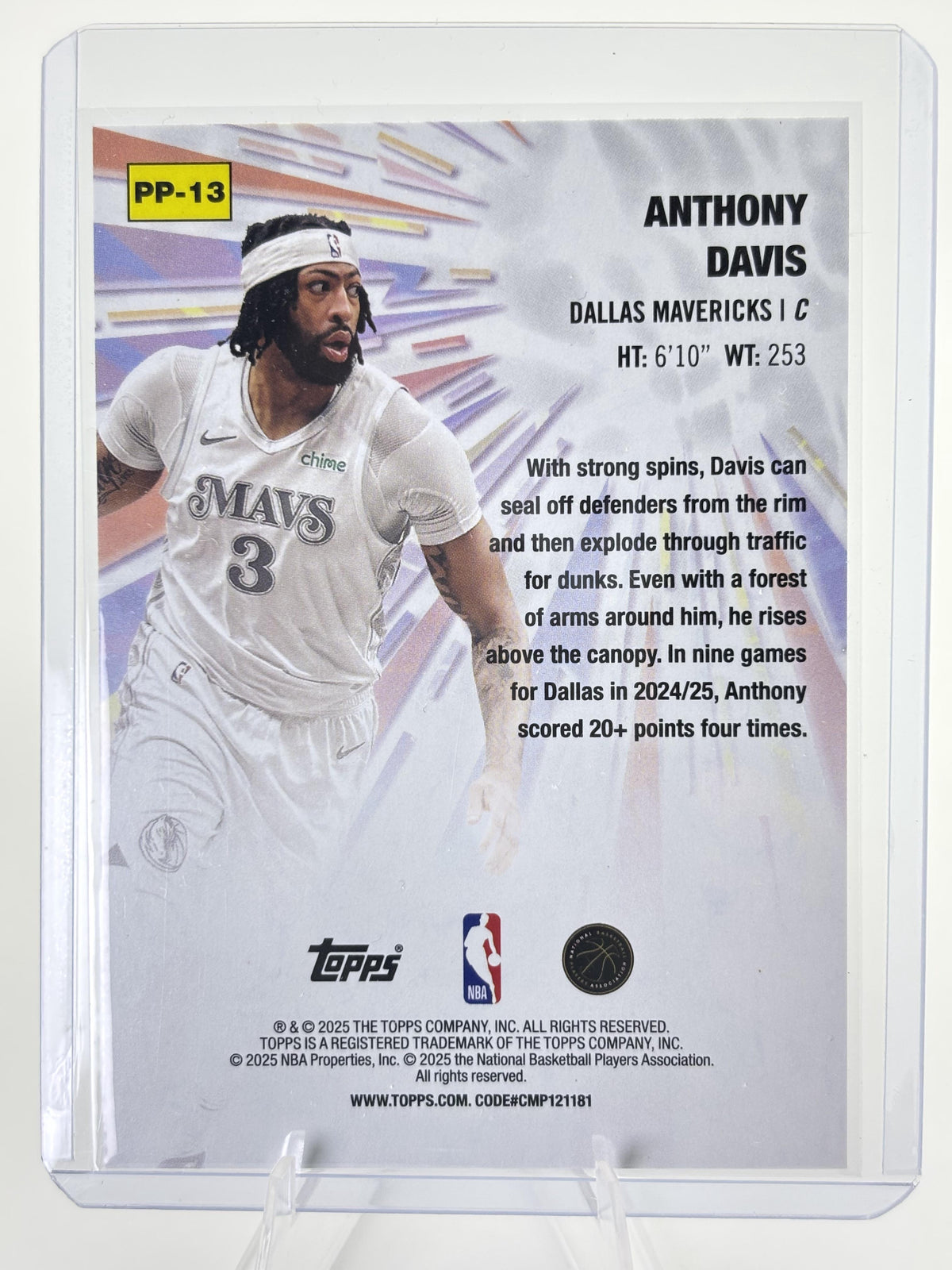 2025-26 Topps #PP-13 Anthony Davis Power Players Holo Foil