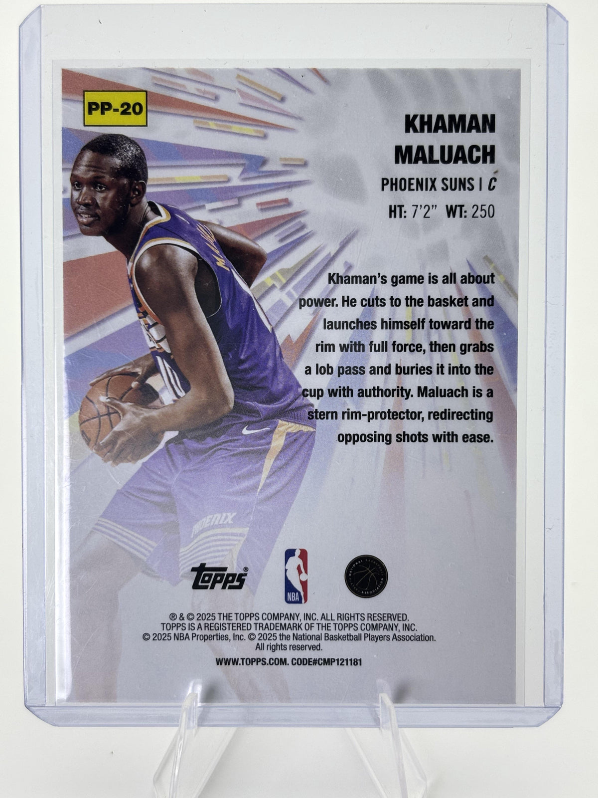 2025-26 Topps #PP-20 Khaman Maluach Power Players Holo Foil