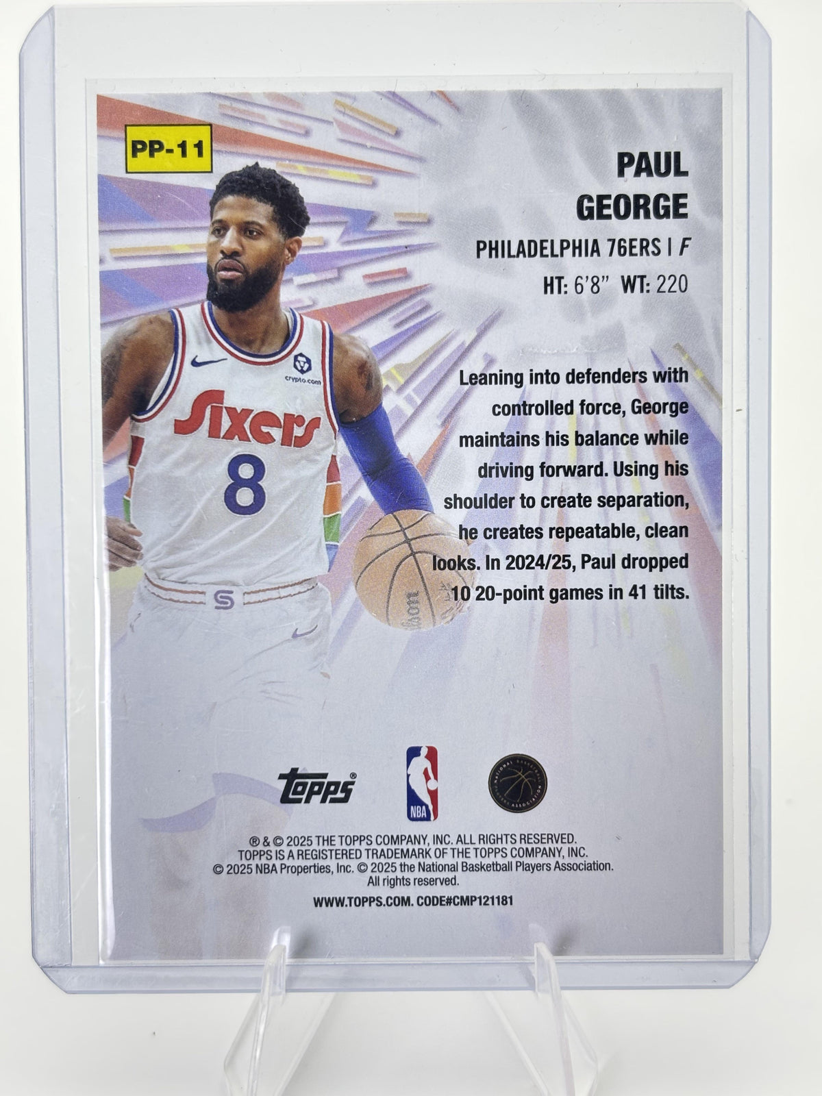 2025-26 Topps #PP-11 Paul George Power Players Holo Foil