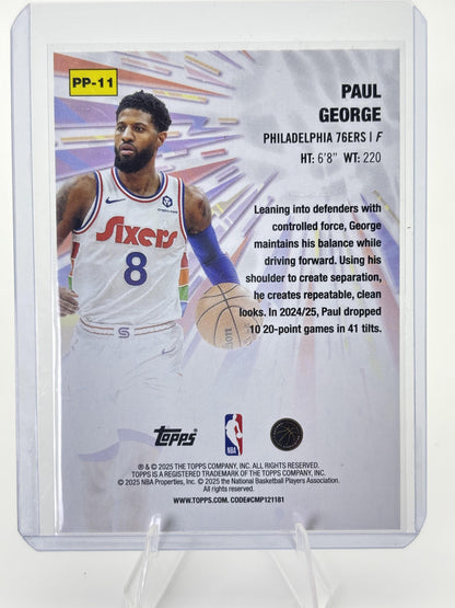 2025-26 Topps #PP-11 Paul George Power Players Holo Foil