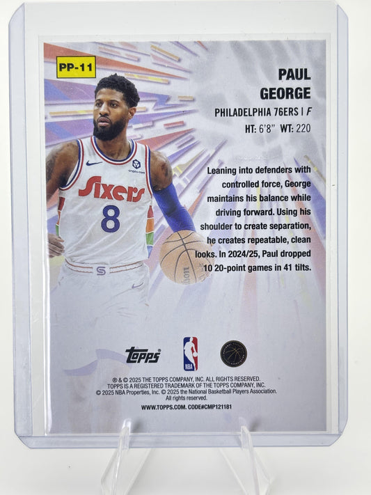 2025-26 Topps #PP-11 Paul George Power Players Holo Foil