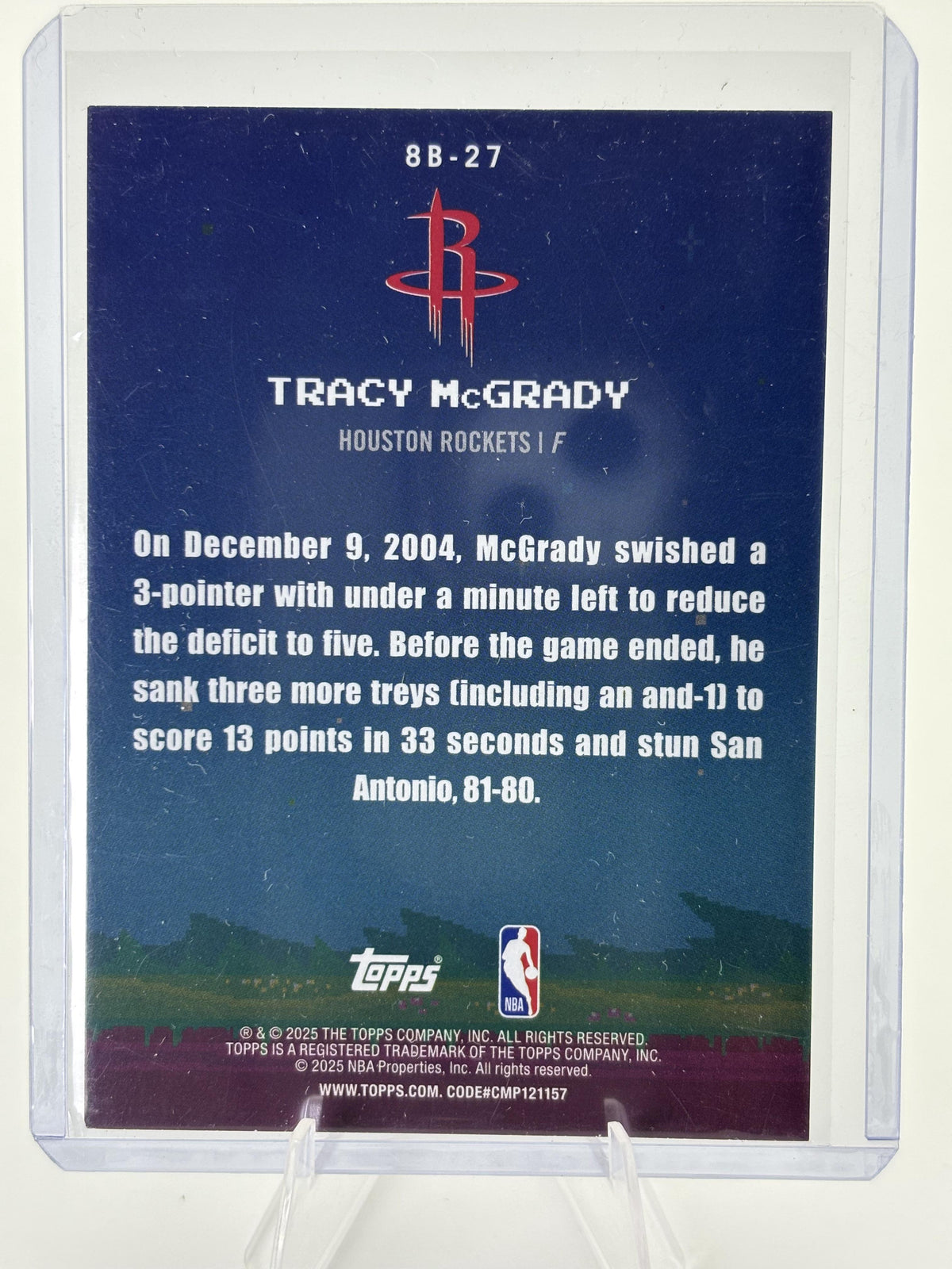 2025-26 Topps #8B-27 Tracy McGrady 8-Bit Ballers Holo Foil