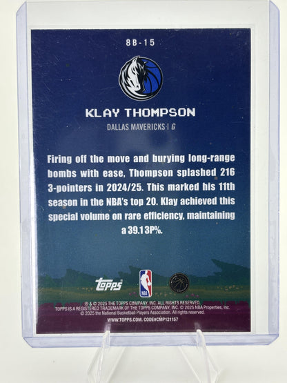 2025-26 Topps #8B-15 Klay Thompson 8-Bit Ballers Holo Foil