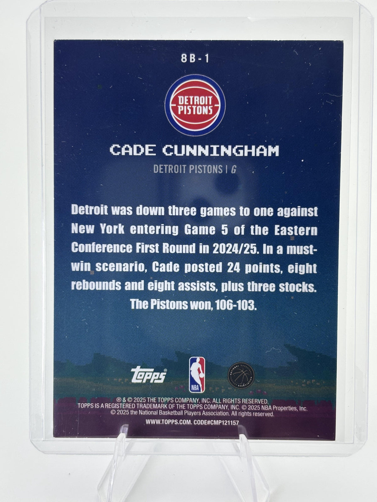 2025-26 Topps #8B-1 Cade Cunningham 8-Bit Ballers Holo Foil