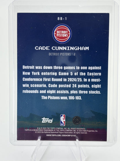 2025-26 Topps #8B-1 Cade Cunningham 8-Bit Ballers Holo Foil