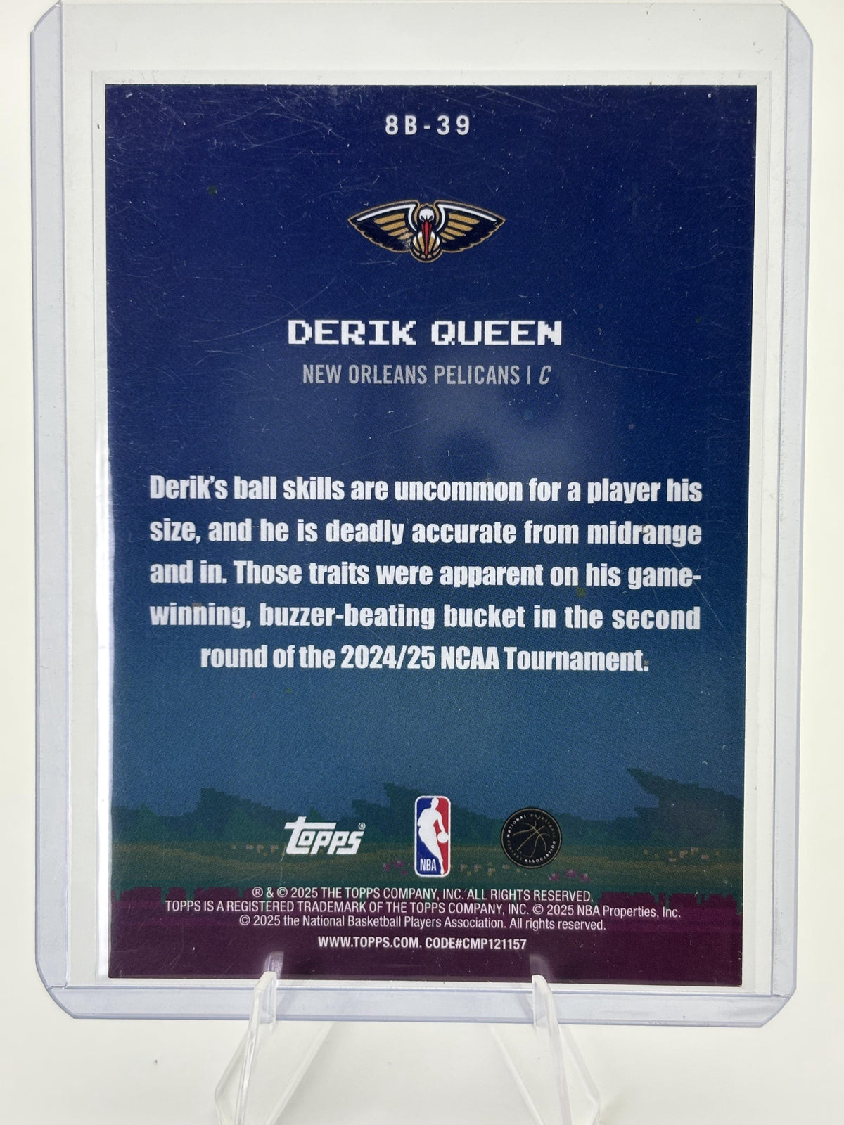 2025-26 Topps #8B-39 Derik Queen 8-Bit Ballers