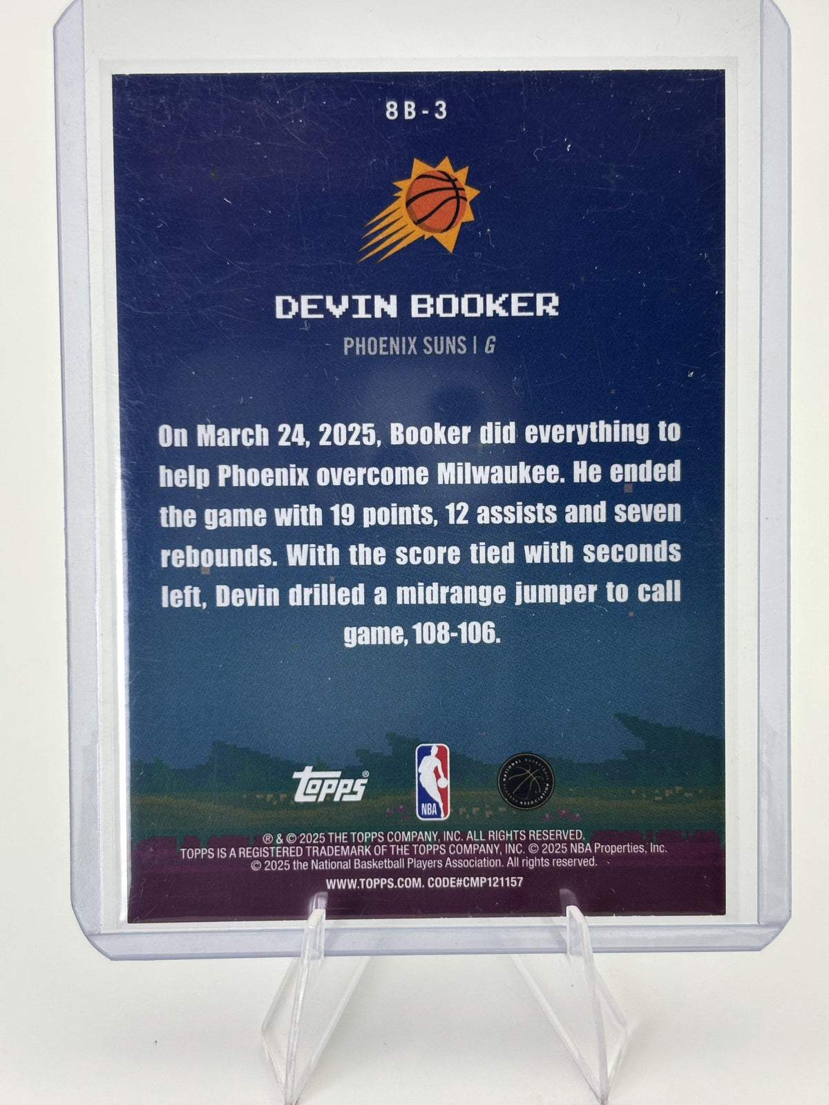 2025-26 Topps #8B-3 Devin Booker 8-Bit Ballers Holo Foil