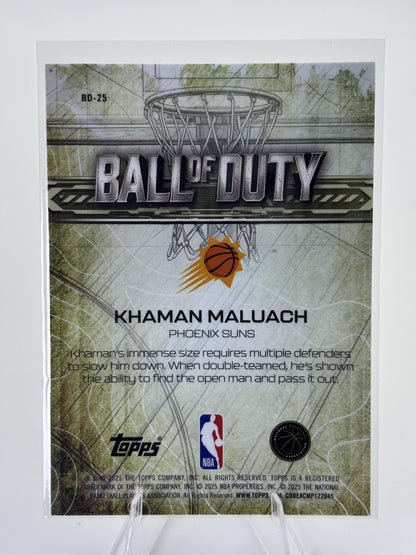2025-26 Topps Chrome #BD-25 Khaman Maluach Ball of Duty