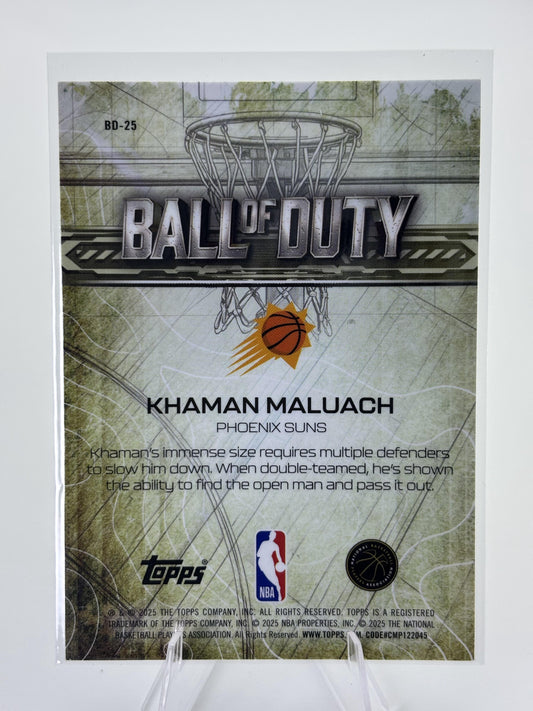 2025-26 Topps Chrome #BD-25 Khaman Maluach Ball of Duty