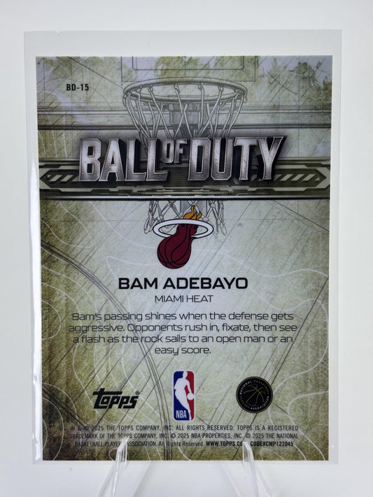 2025-26 Topps Chrome #BD-15 Bam Adebayo Ball of Duty