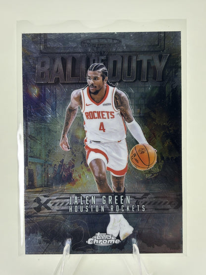 2025-26 Topps Chrome #BD-8 Jalen Green Ball of Duty
