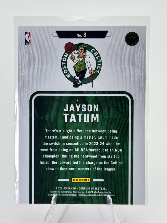 2024-25 Donruss #8 Jayson Tatum Hardwood Masters Diamond Red #/75