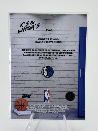 2025-26 Topps Chrome #XW-8 Cooper Flagg X's And Whoa's